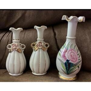 1950's Tilso and Nasco Japan Hand painted vases